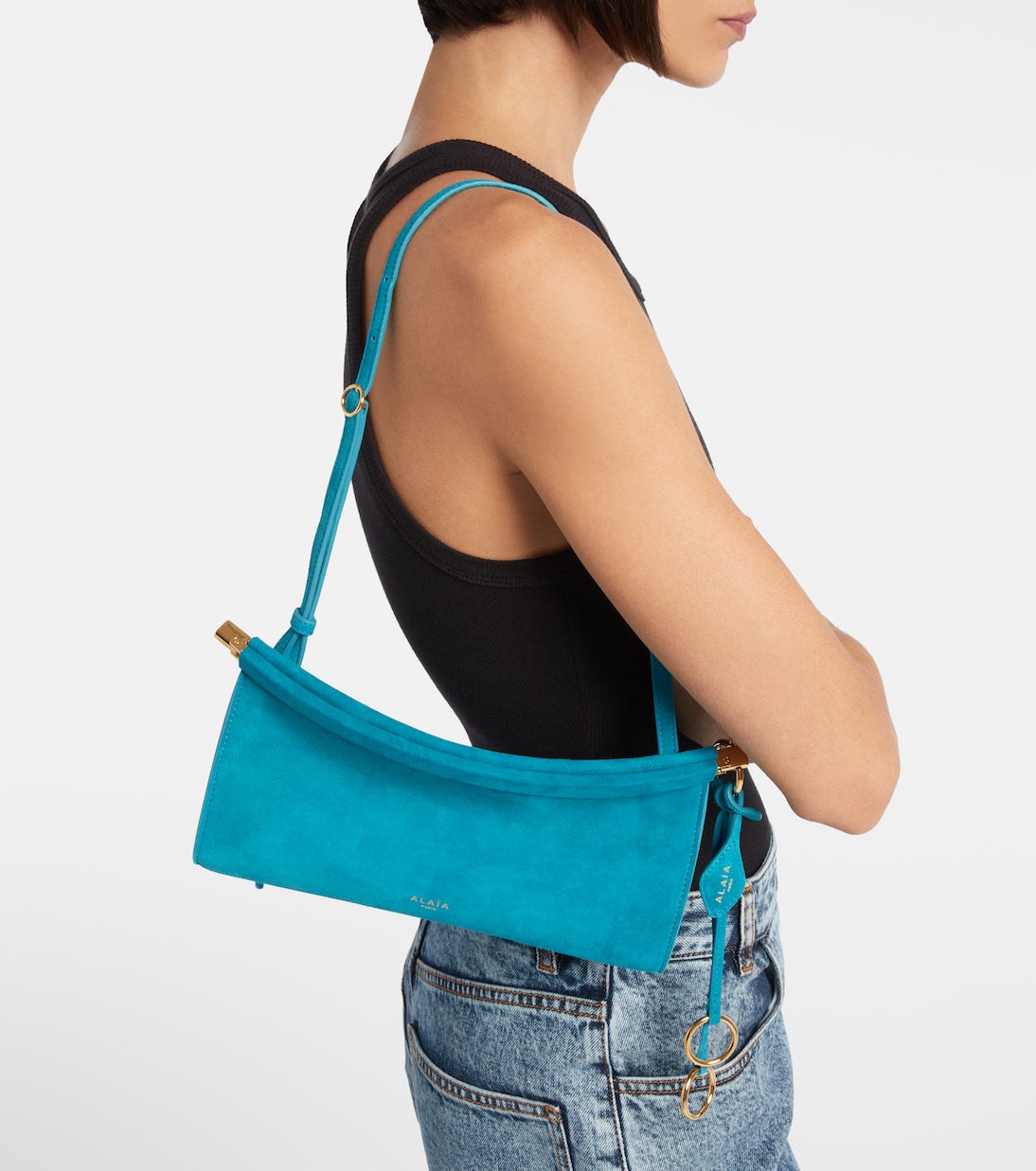 Le Click Small suede shoulder bag | Alaïa