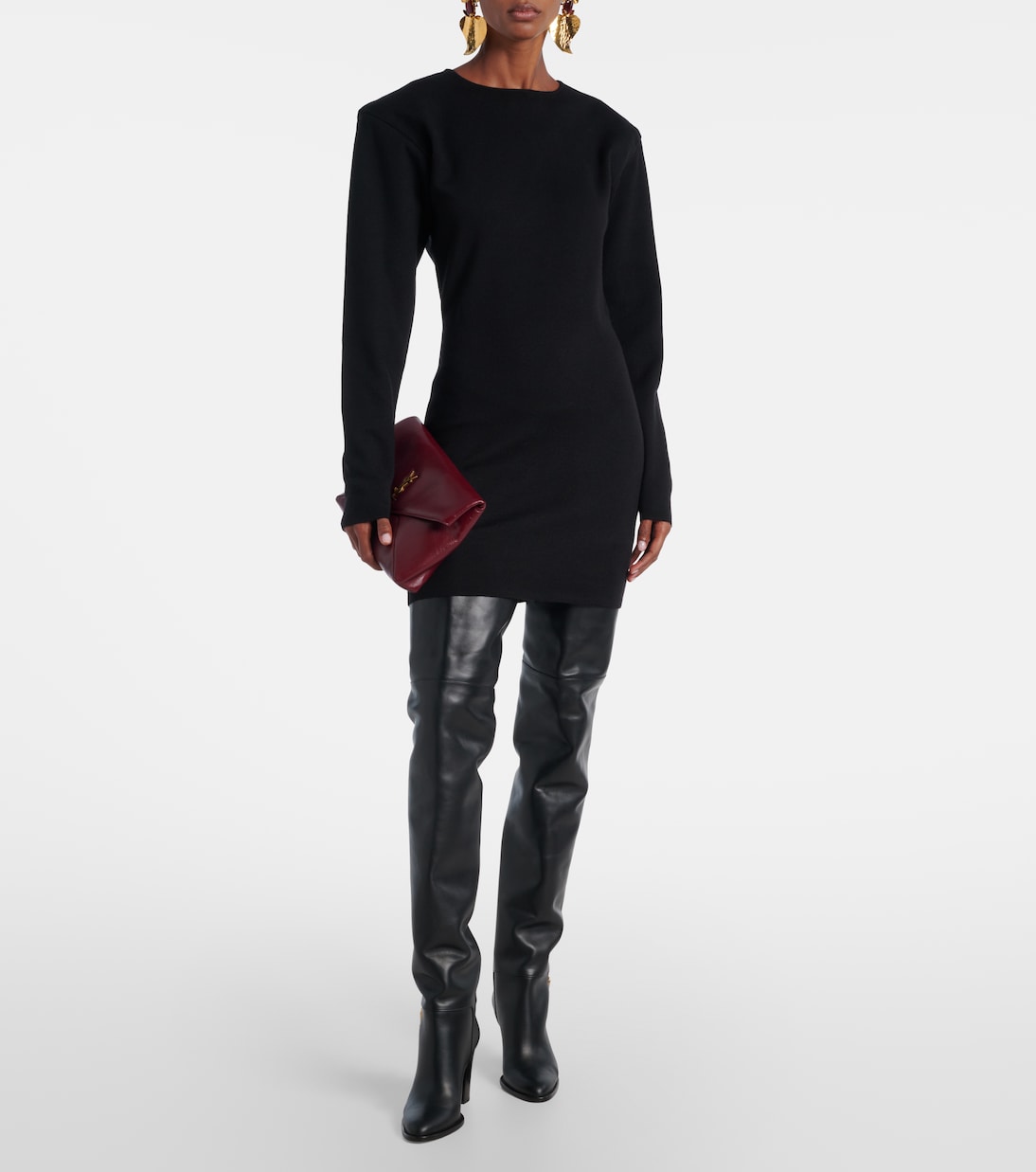 Julia 85皮革过膝靴 | Saint Laurent