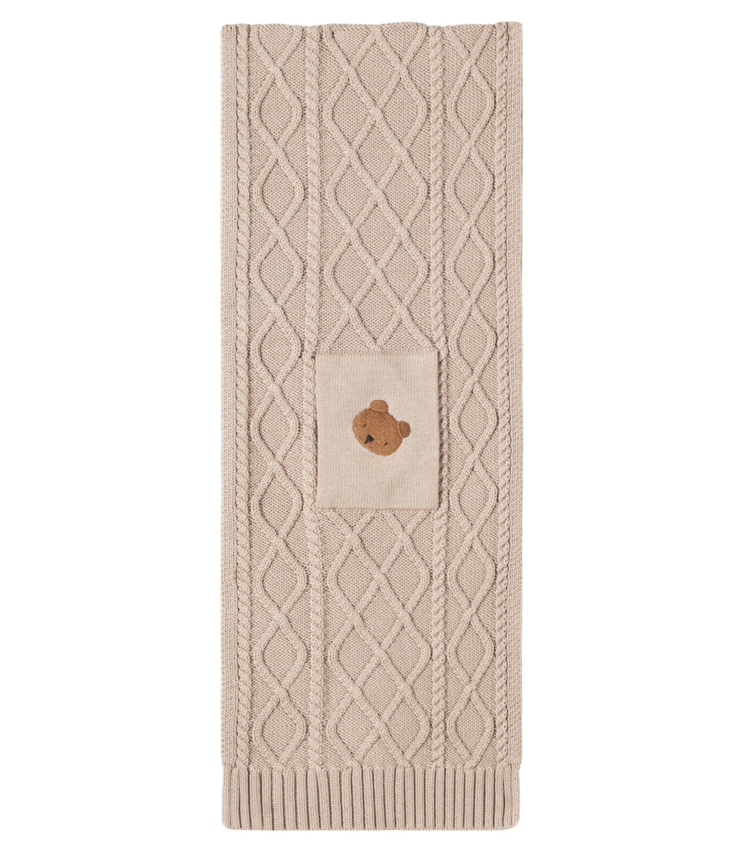 Aatos cable-knit cotton scarf | Donsje