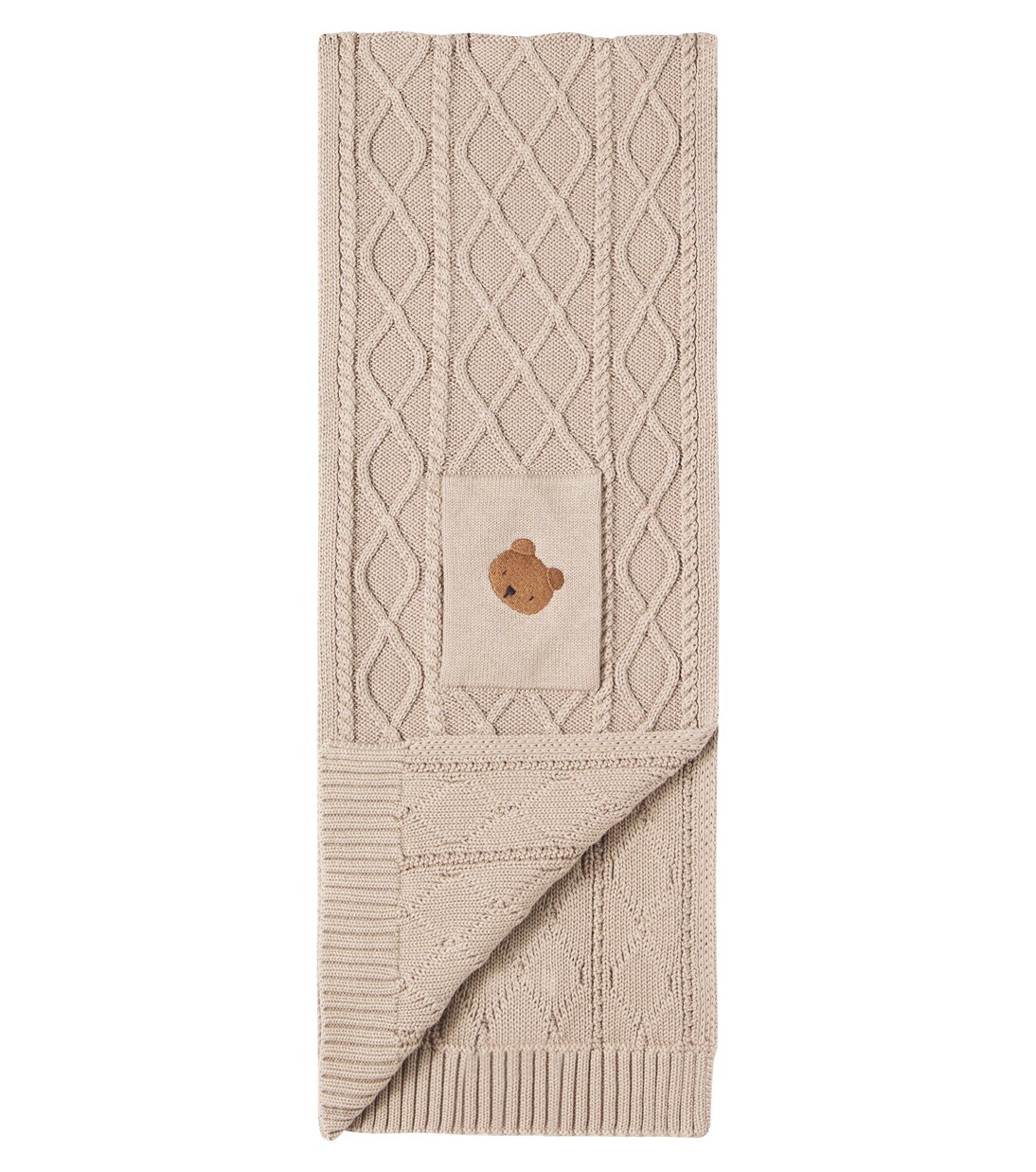 Aatos cable-knit cotton scarf | Donsje
