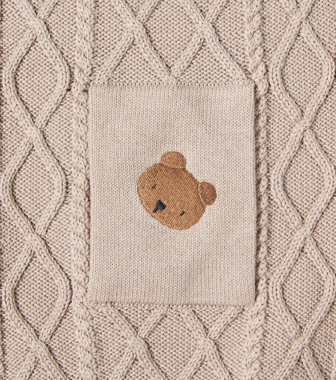 Aatos cable-knit cotton scarf | Donsje