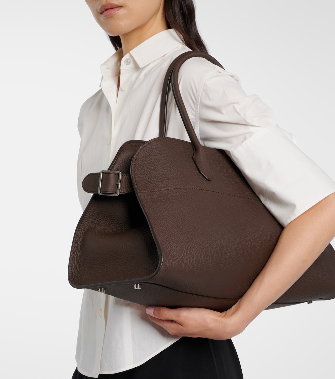 Margaux Medium leather tote bag | The Row