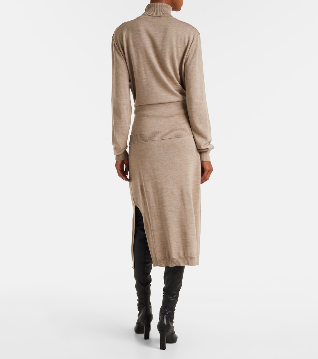 Turtleneck wool-blend midi dress | Lemaire