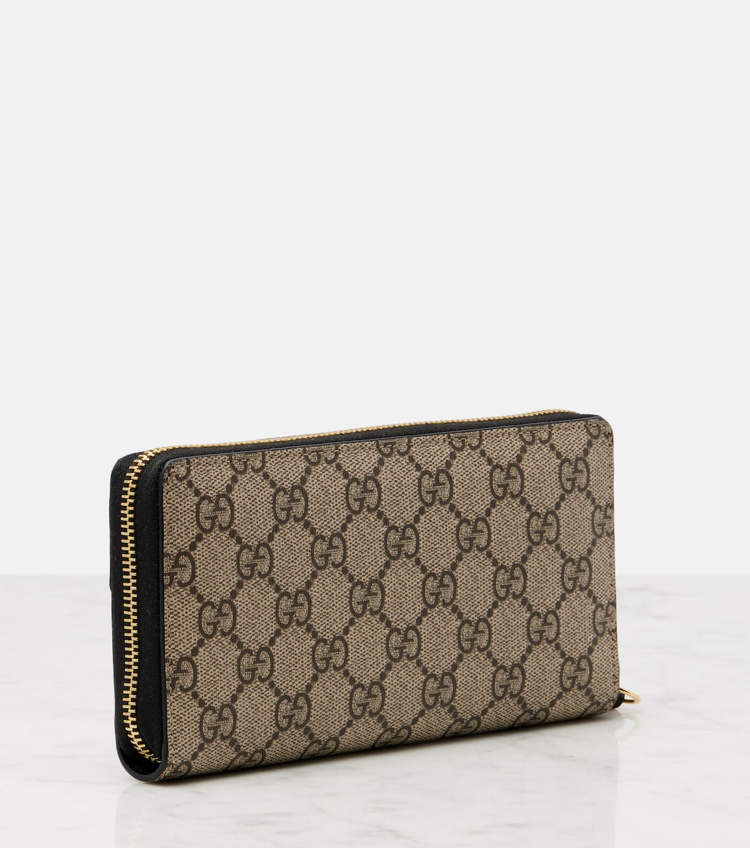GG Marmont leather-trimmed wallet | Gucci