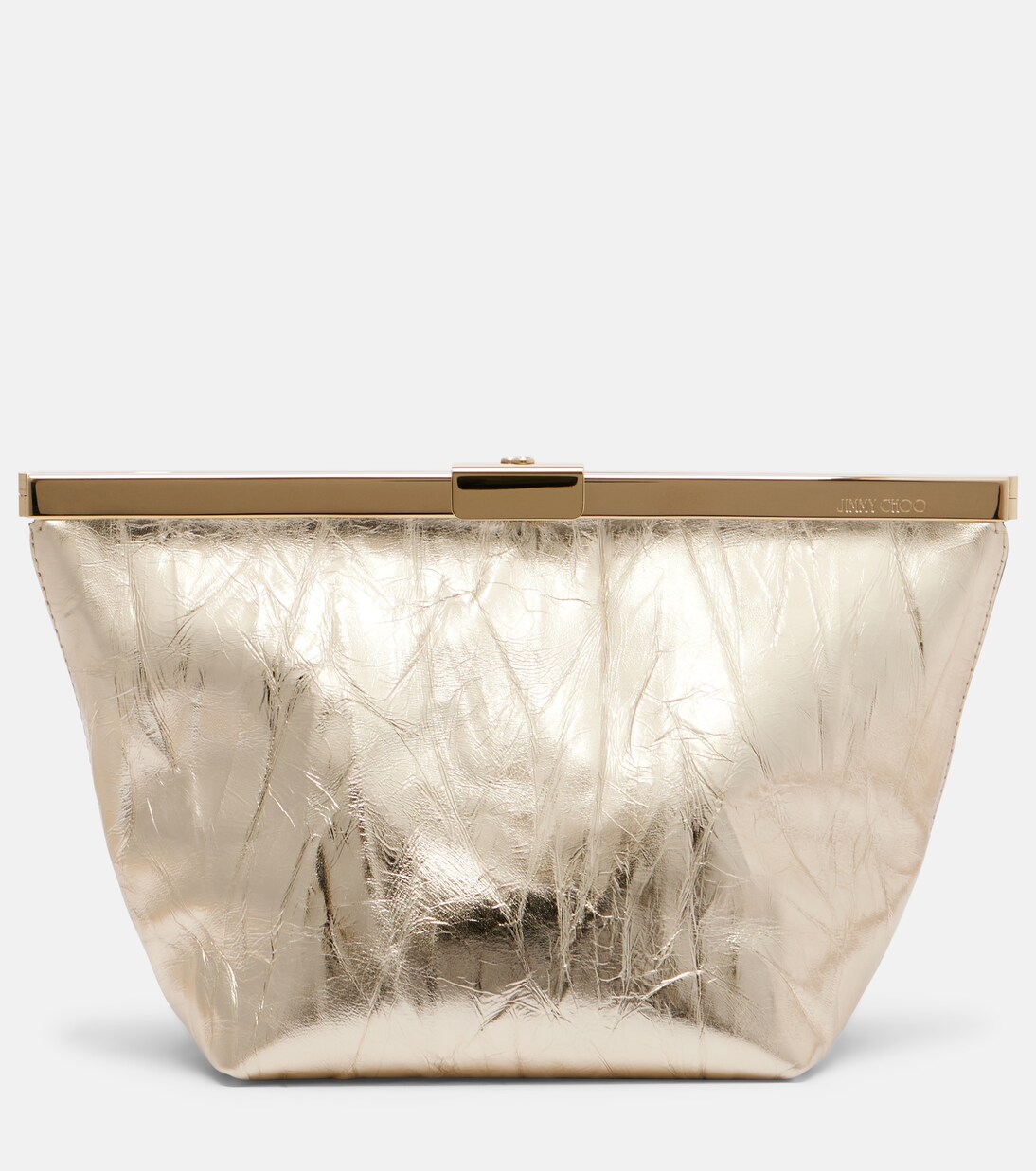 Ganache metallic leather clutch | Jimmy Choo