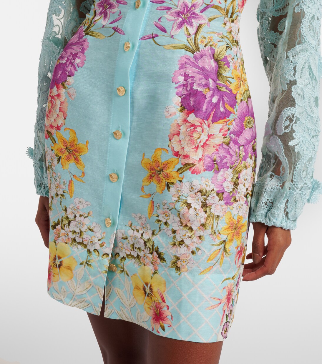 Robe en lin et soie à ornements | Camilla