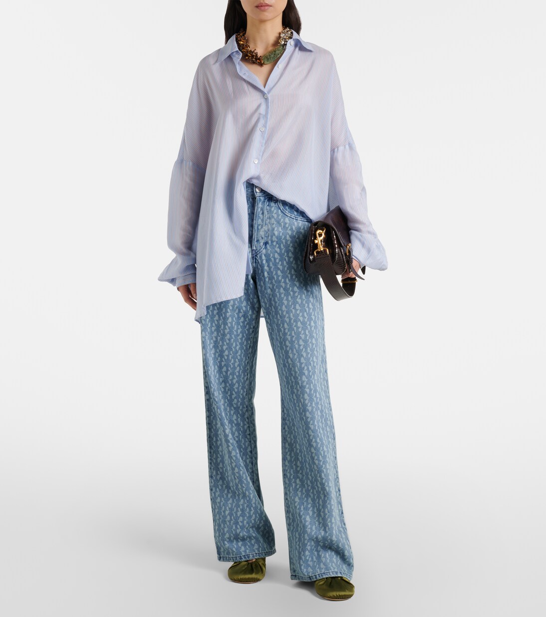 Printed wide-leg jeans | Dries Van Noten