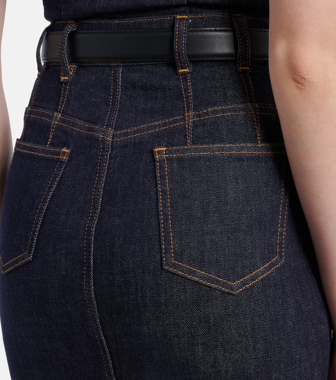 Robe midi en jean | Self-Portrait