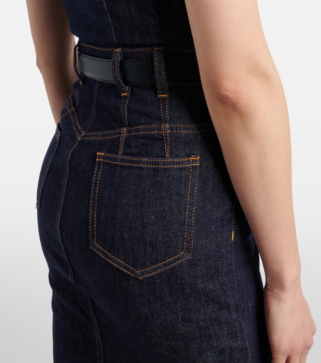 Midikleid aus Denim | Self-Portrait