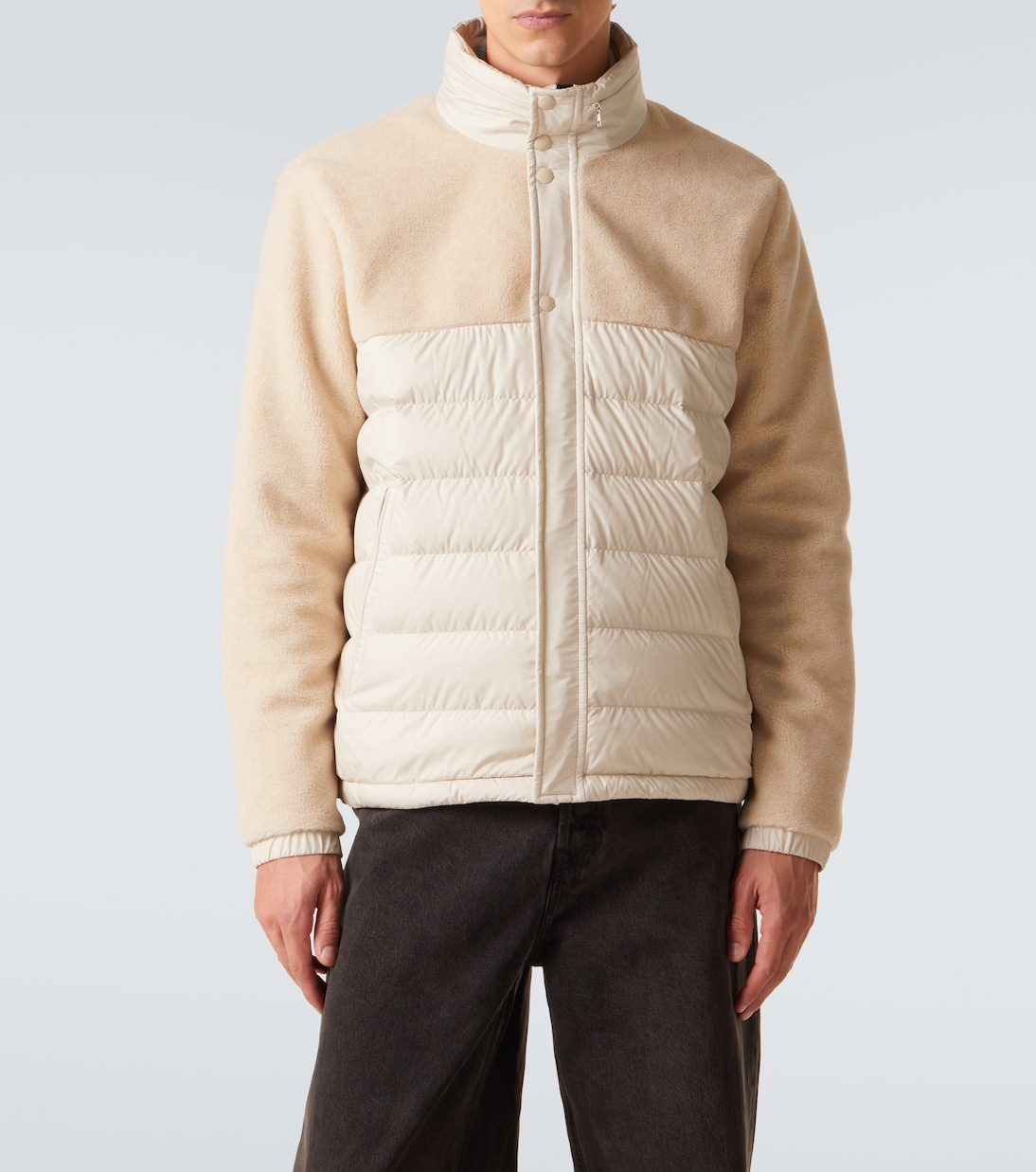 Mistral fleece-paneled down jacket | Moncler