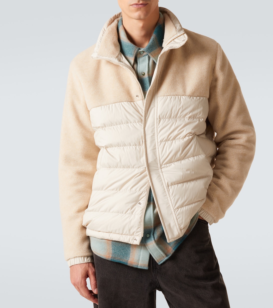 Mistral fleece-paneled down jacket | Moncler