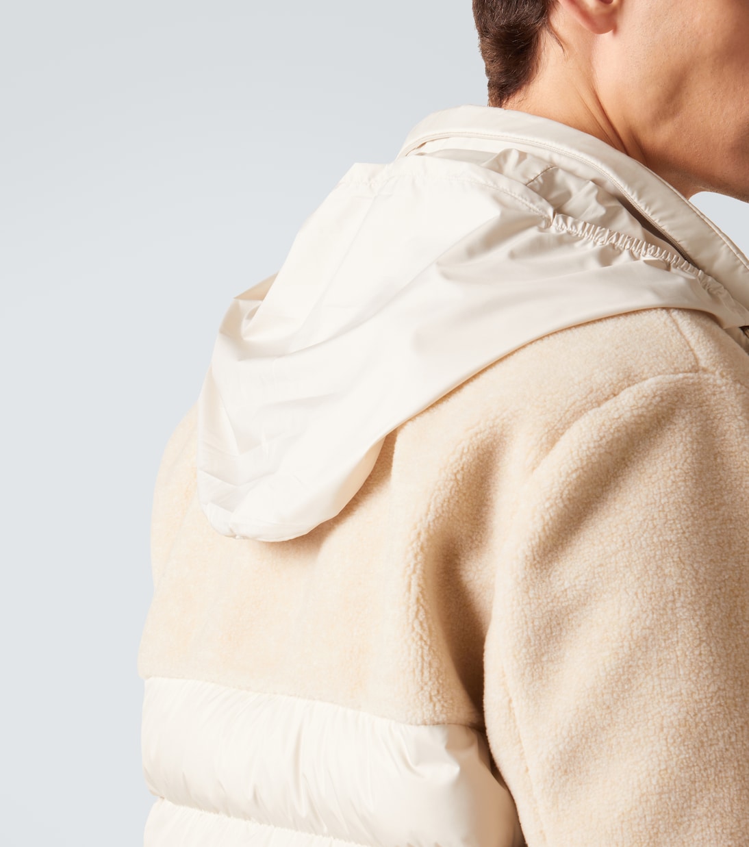 Mistral fleece-paneled down jacket | Moncler