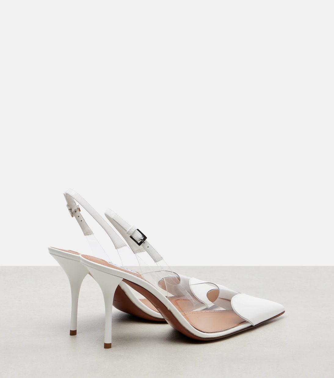 Le Cœur 90 patent leather slingback pumps | Alaïa