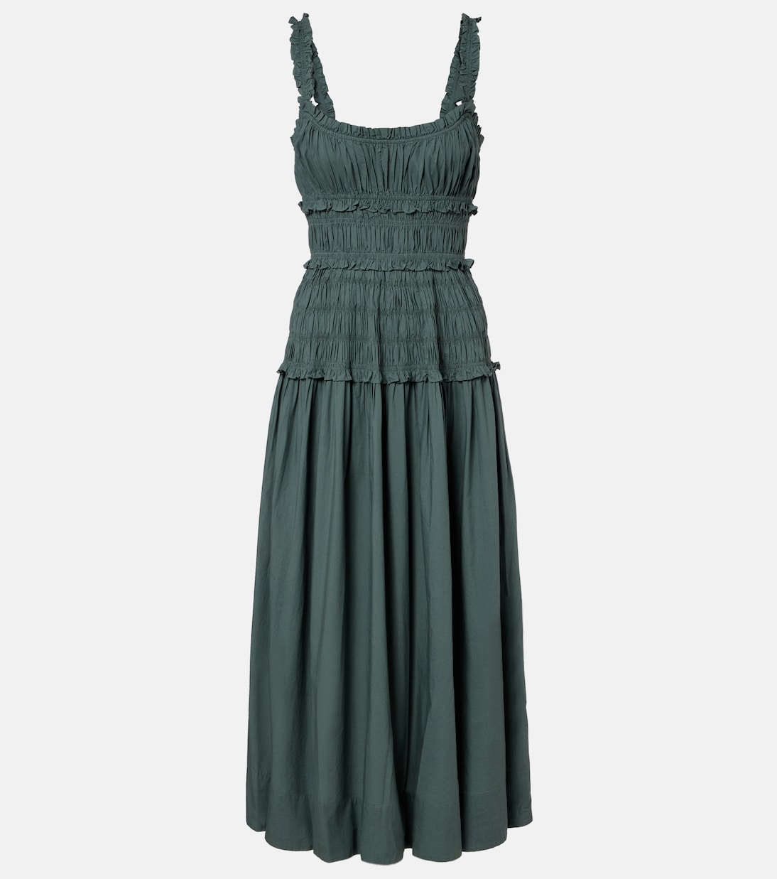 Marianne ruffled cotton poplin midi dress | Dôen