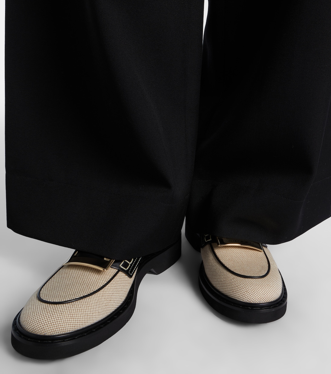 Viv' Rangers leather-trimmed loafers | Roger Vivier