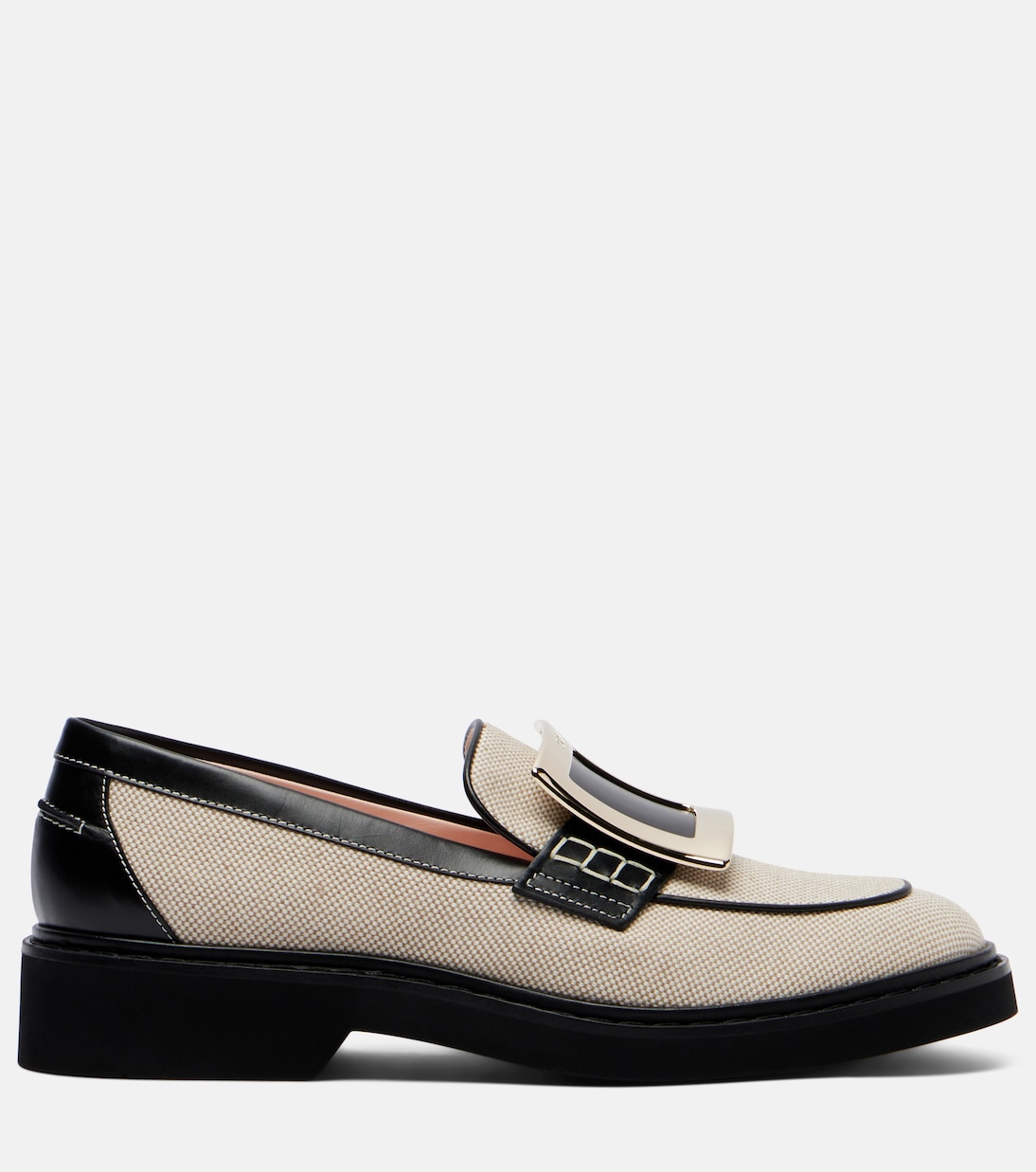 Viv' Rangers leather-trimmed loafers | Roger Vivier