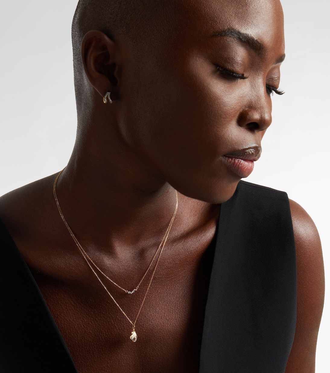 14kt gold (585/1000) necklace with diamonds | Mateo