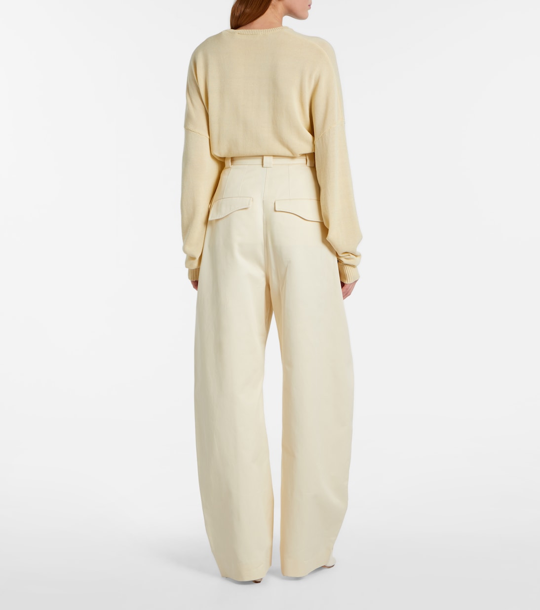 بنطلون واسع من القطن الغبردين Idoneo | Sportmax