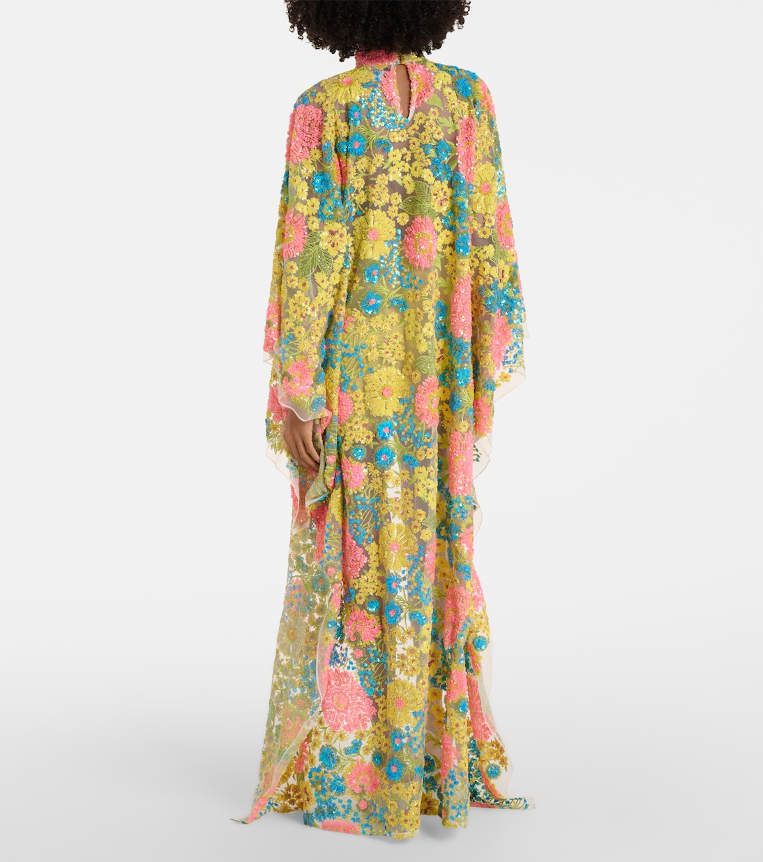 Graham floral sequined asymmetric kaftan | Taller Marmo