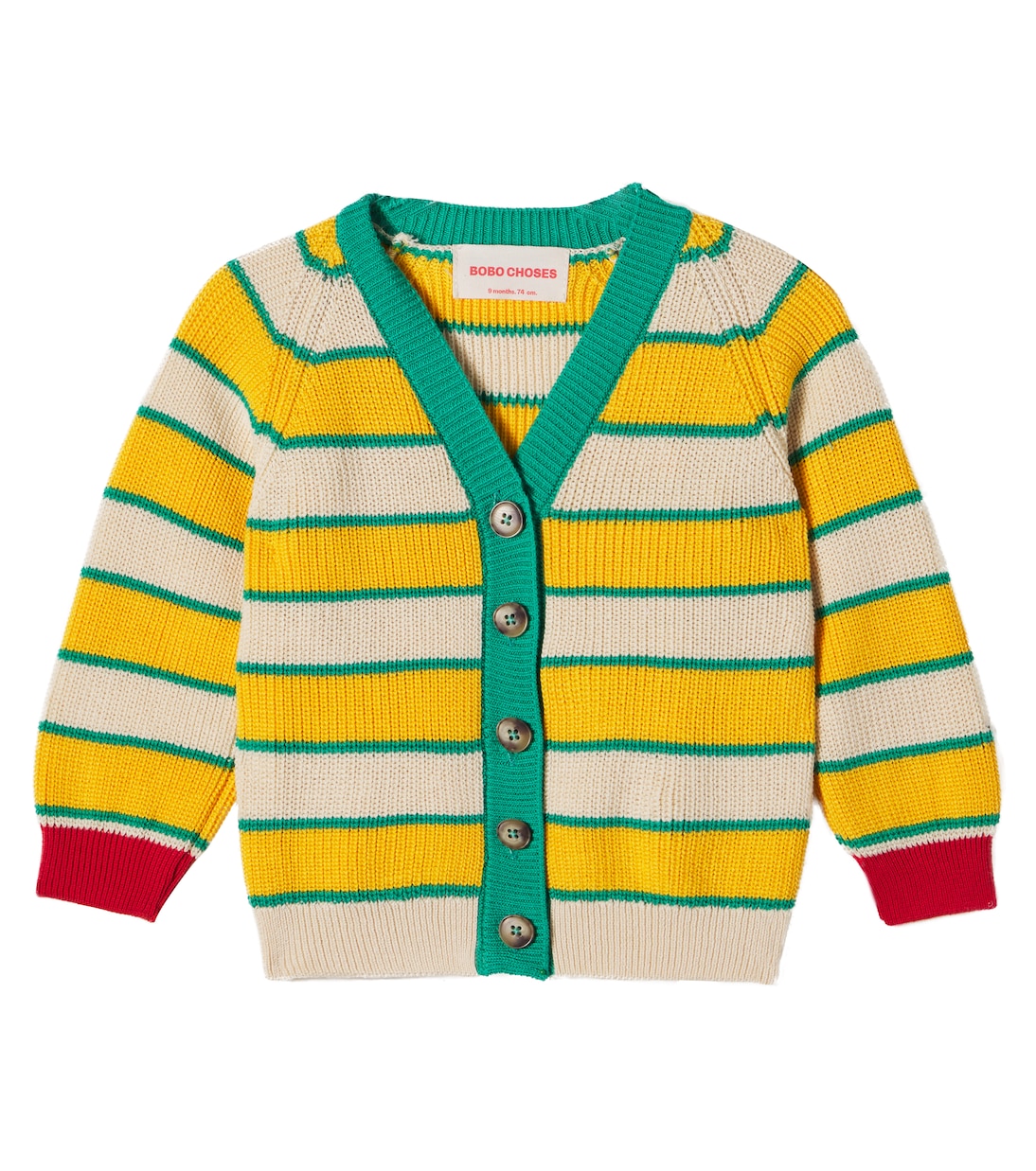Baby BC striped cotton cardigan | Bobo Choses