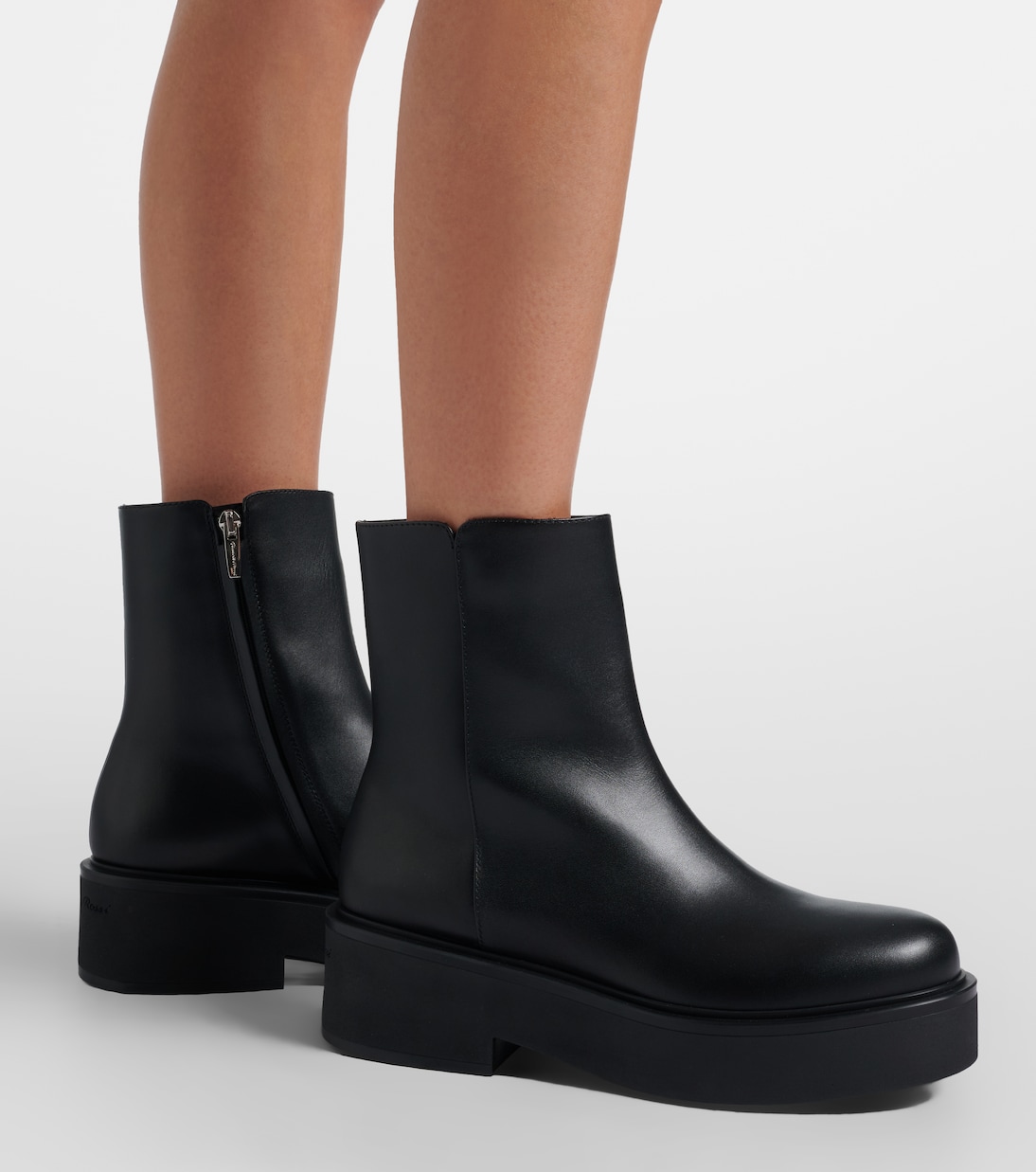 Hiro leather platform ankle boots | Gianvito Rossi