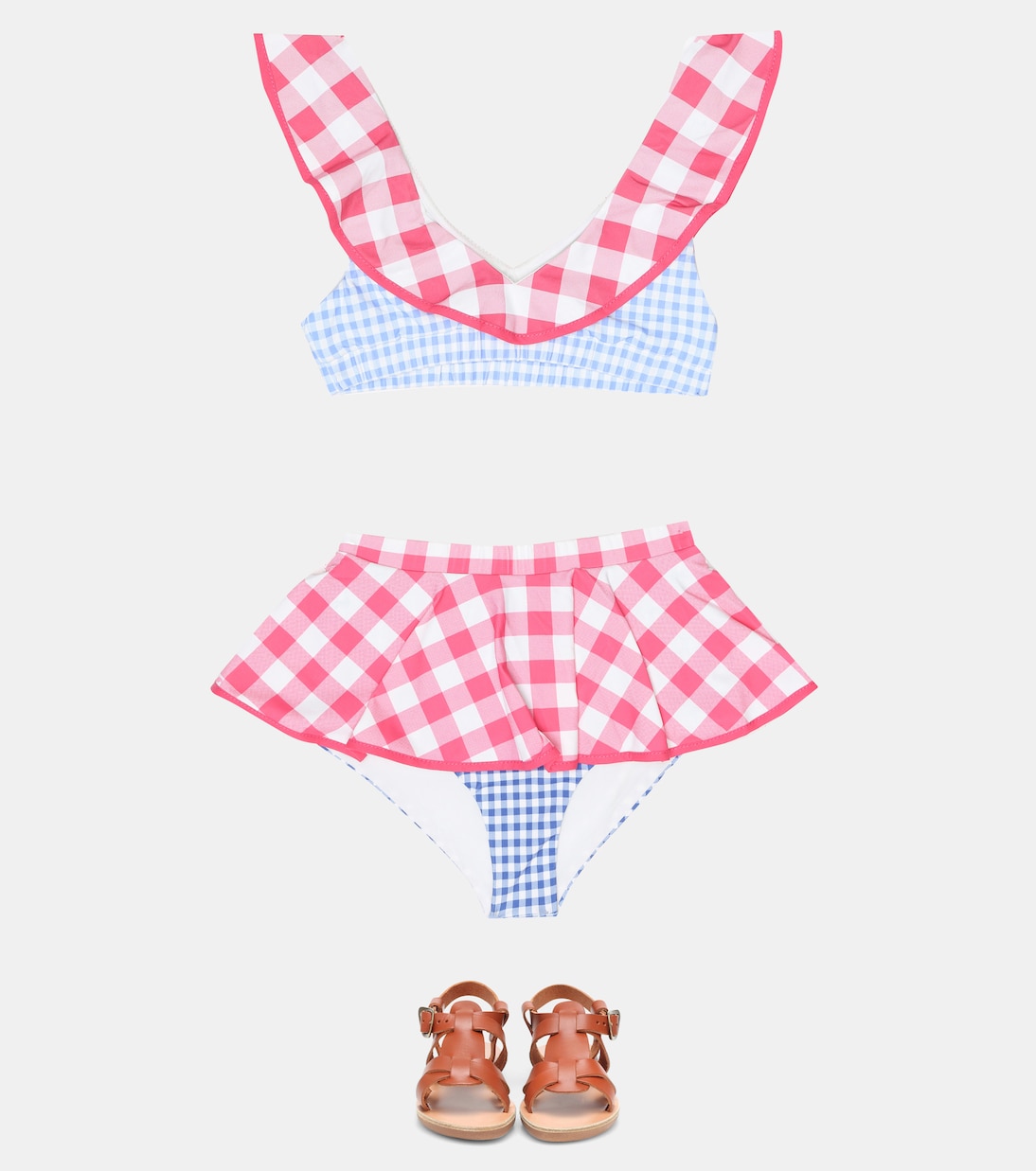 Top de bikini Piana de cuadros vichy | Marysia Bumby