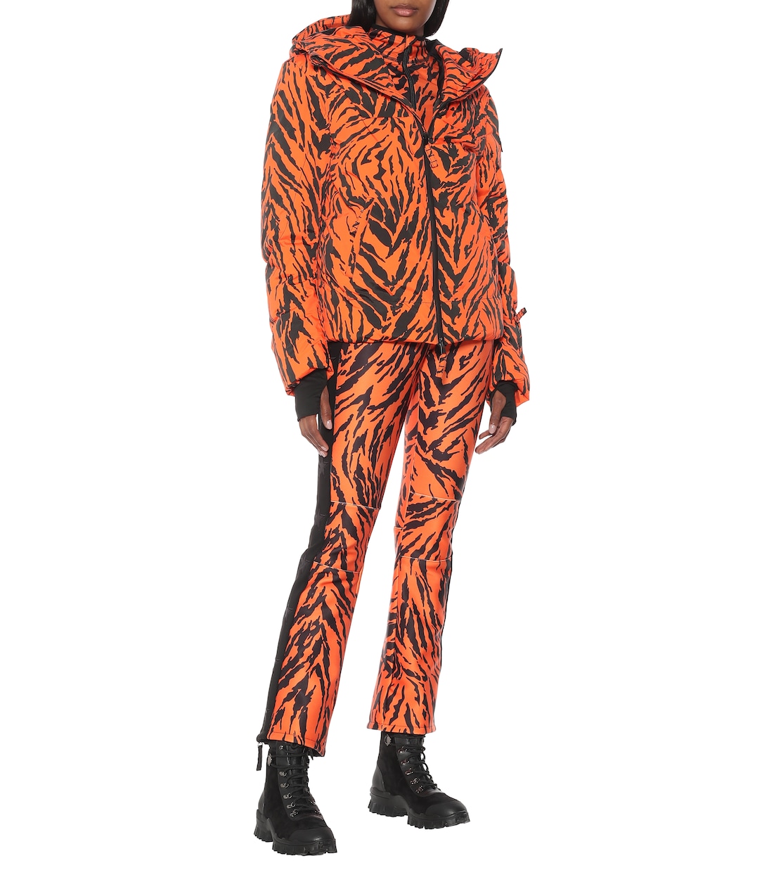Julia tiger-print puffer ski jacket | Jet Set