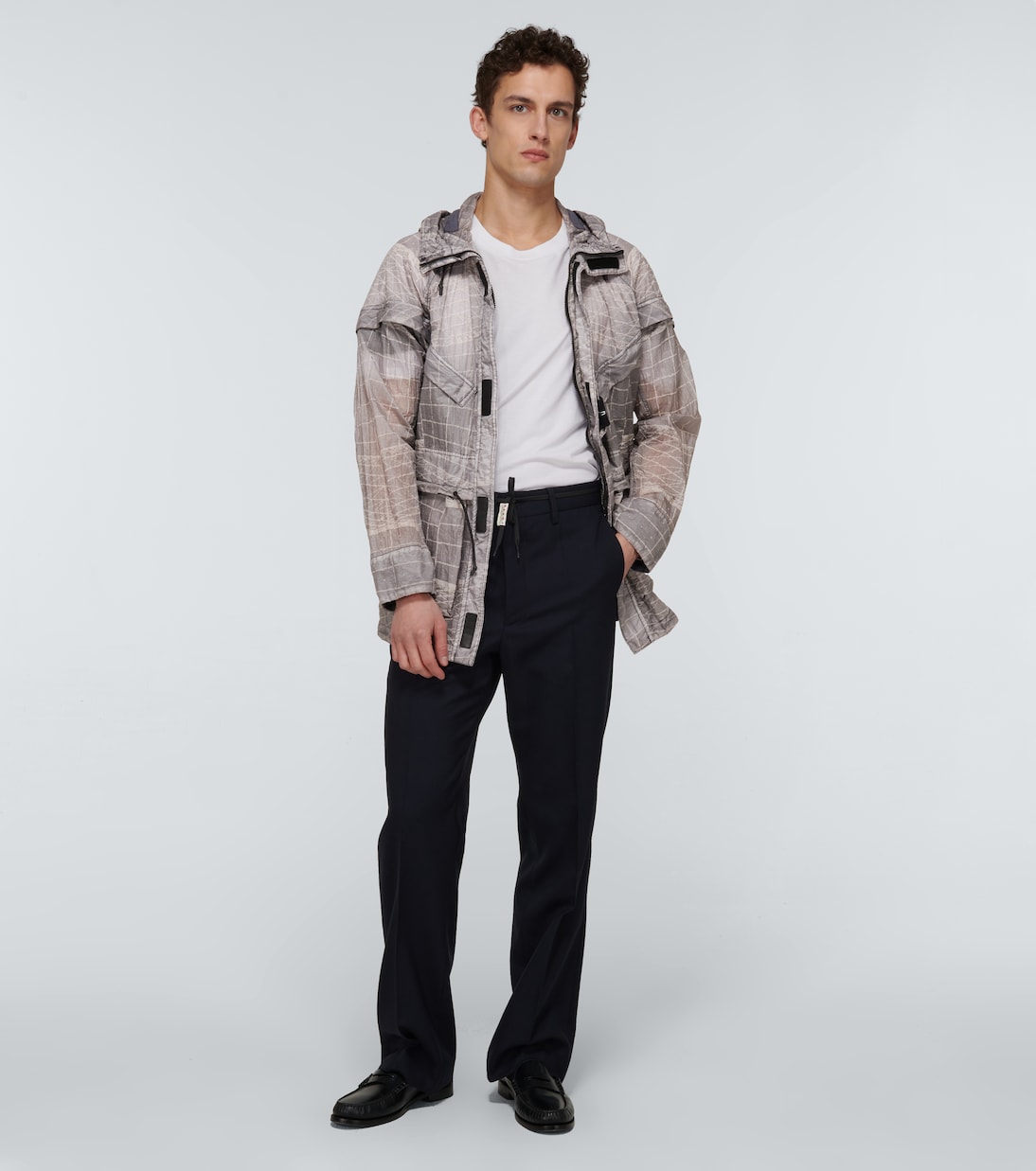 Reflective Grid on Lamy-TC jacket | Stone Island
