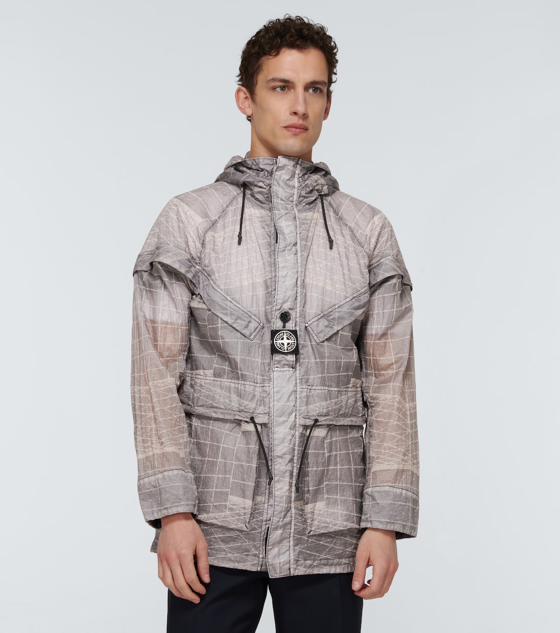 Reflective Grid on Lamy-TC jacket | Stone Island