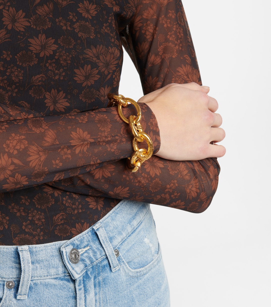 Pulsera The Nocturnal Alchemy de cadena chapada en oro de 24 ct | Alighieri