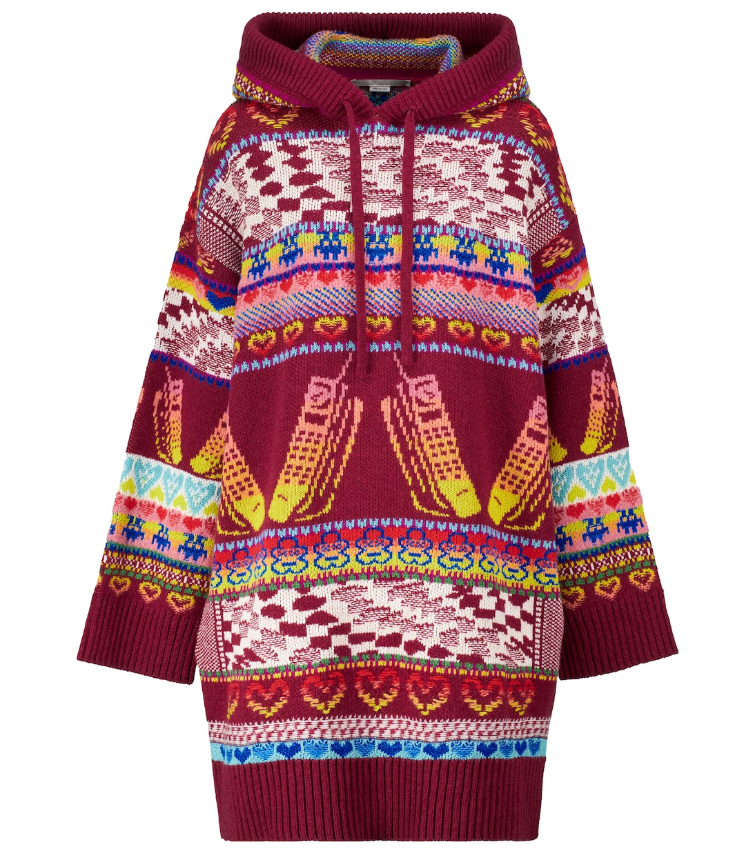 Intarsia wool-blend hoodie dress | Stella McCartney