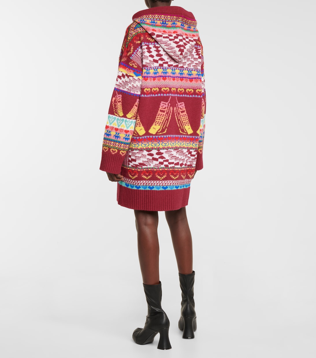 Intarsia wool-blend hoodie dress | Stella McCartney