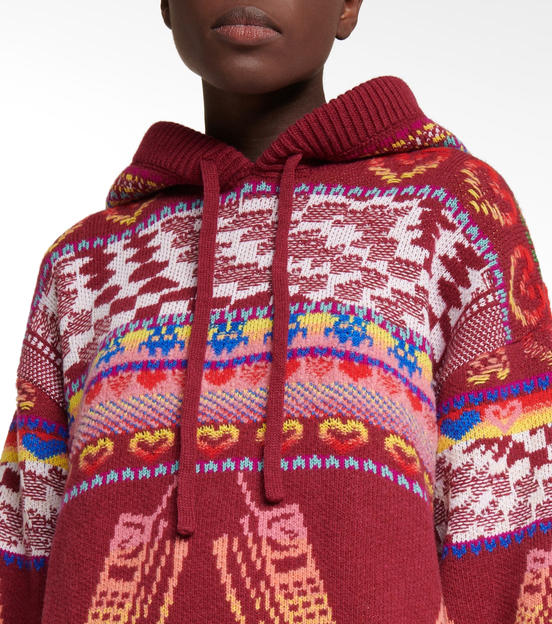 Intarsia wool-blend hoodie dress | Stella McCartney