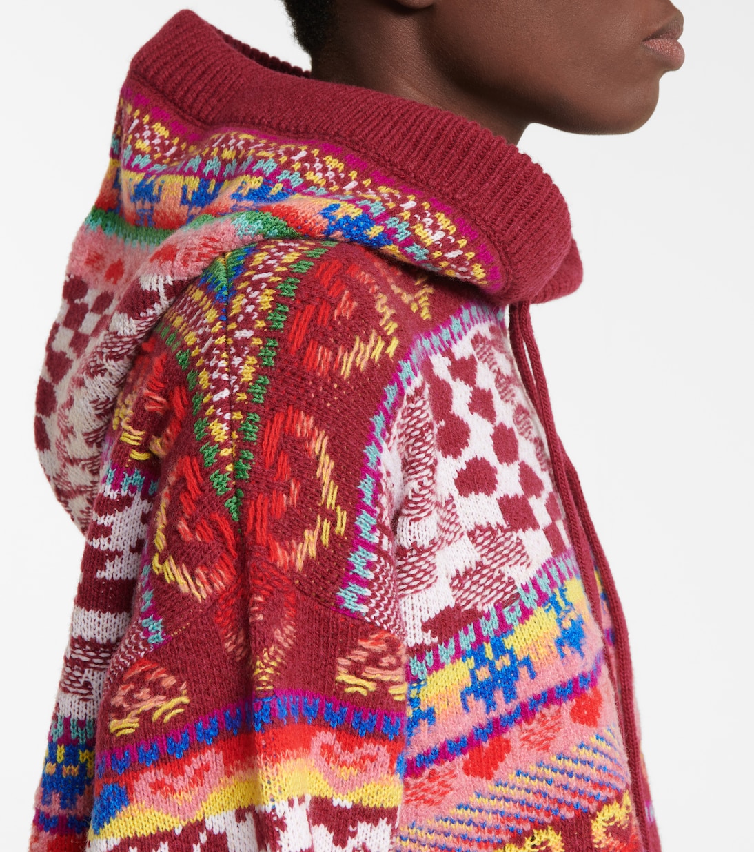 Intarsia wool-blend hoodie dress | Stella McCartney