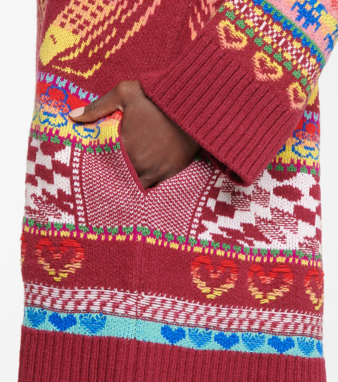 Intarsia wool-blend hoodie dress | Stella McCartney