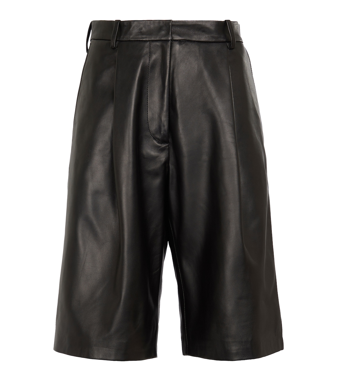 Bermuda in pelle a vita alta | Dries Van Noten