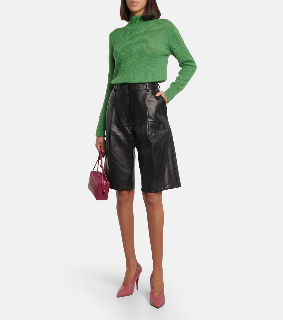 Bermuda in pelle a vita alta | Dries Van Noten