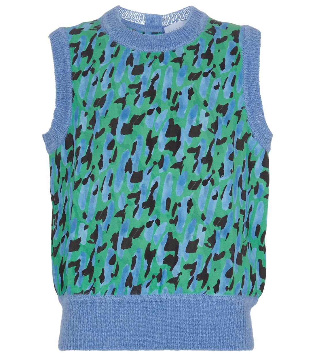 Leopard-print mohair-blend sweater vest | Ferragamo