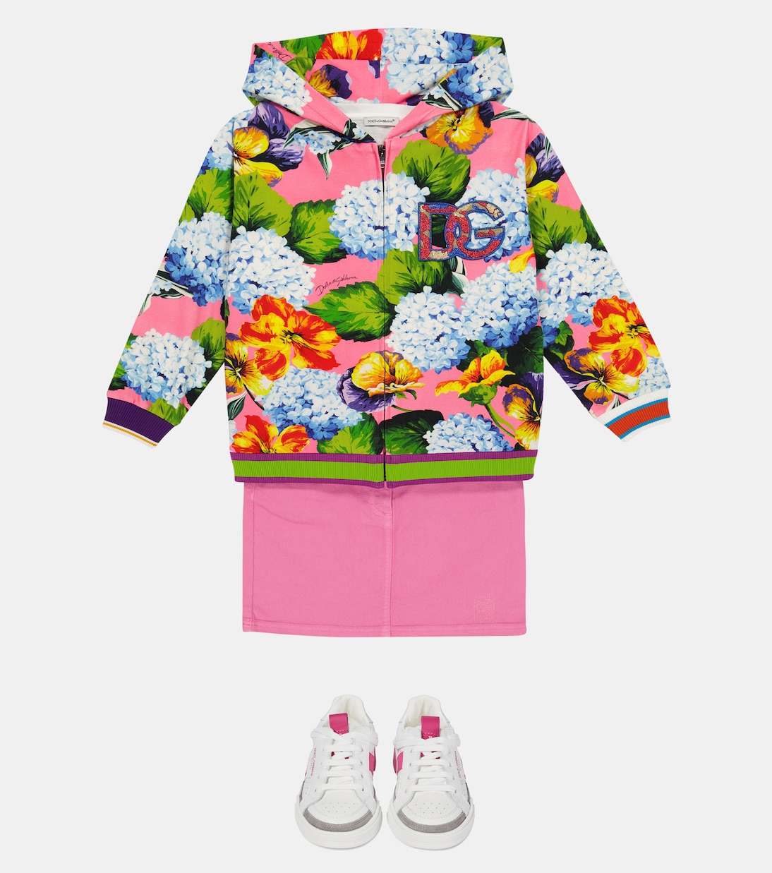 Kapuzenjacke aus einem Baumwollgemisch | Dolce&Gabbana Kids