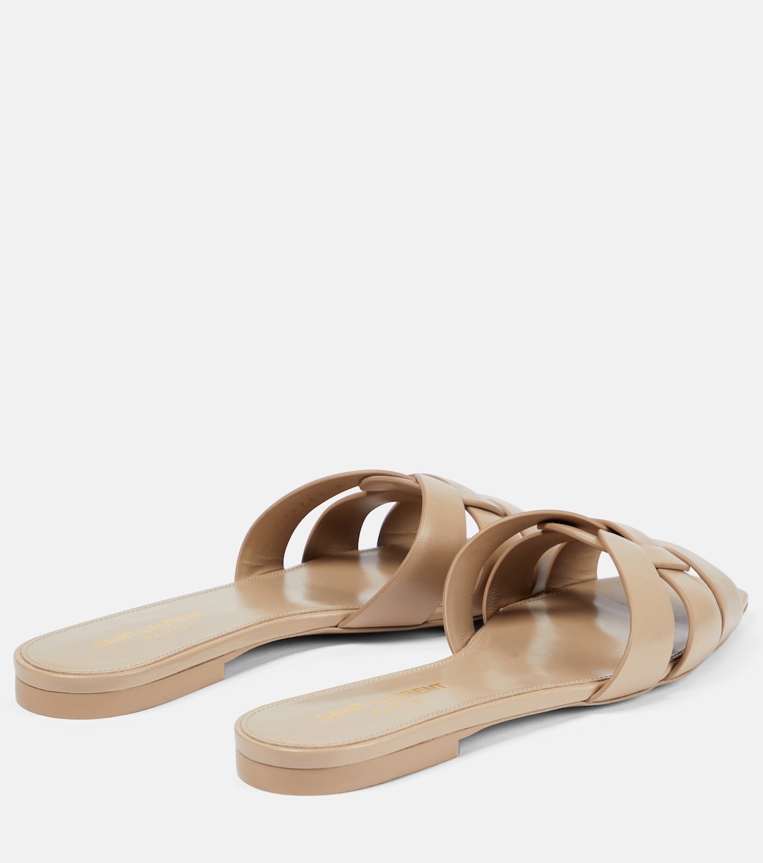 Mules Tribute Nu Pieds 05 en cuir | Saint Laurent