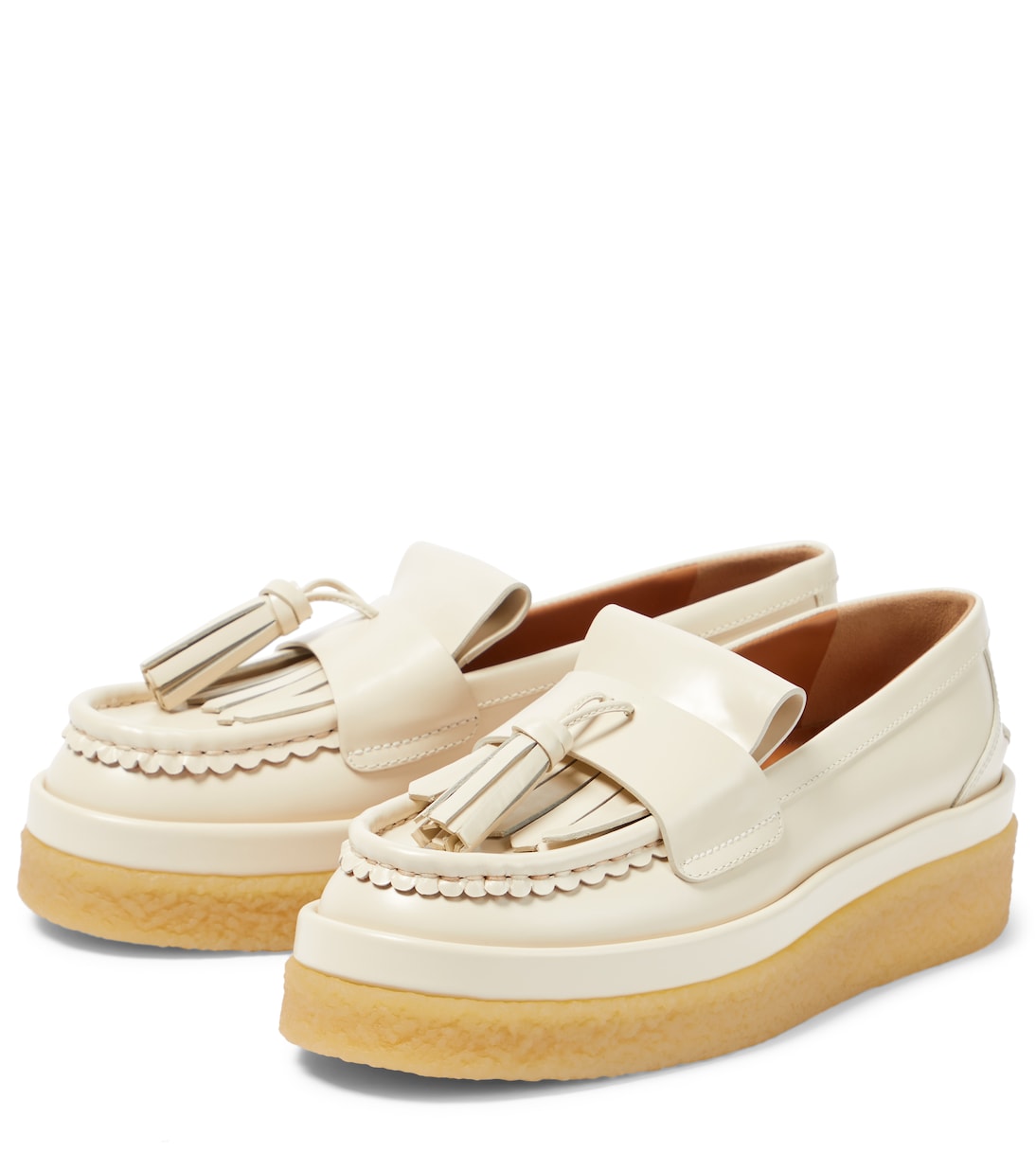 Jamie platform leather loafers | Chloé