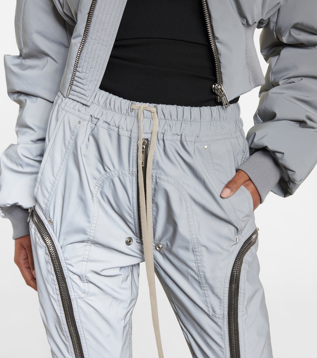 Rick Owens zip-detail Drawstring Jersey Joggers | Black | FARFETCH