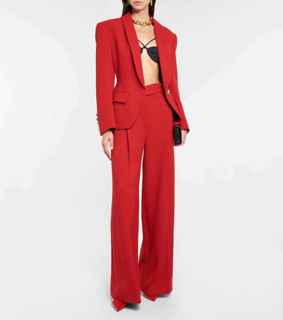 Pantalon à taille haute en laine | Alexandre Vauthier