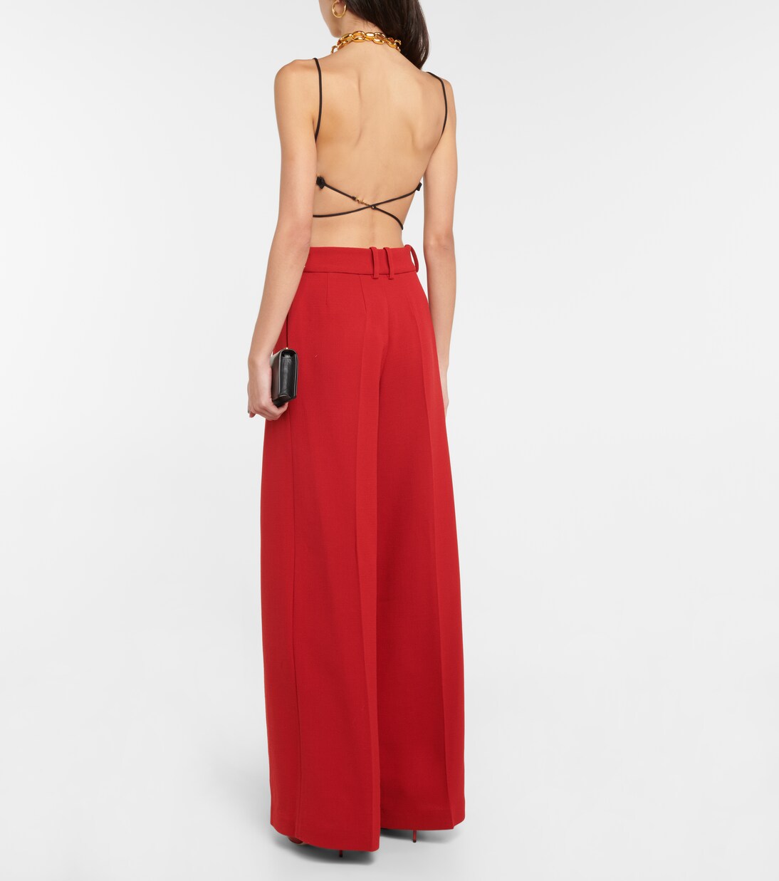 Pantalon à taille haute en laine | Alexandre Vauthier
