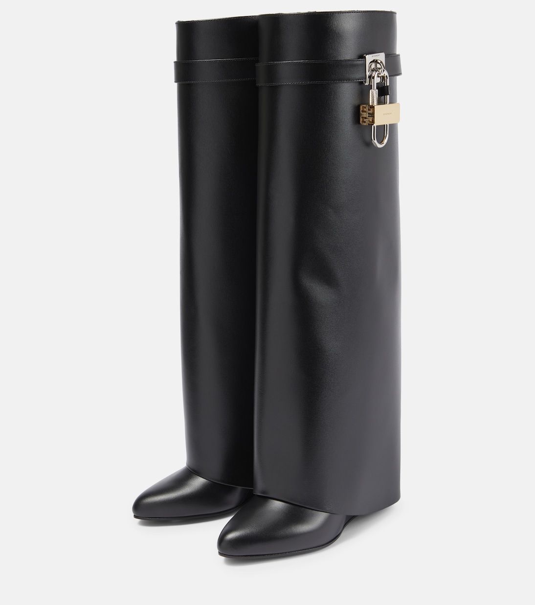 Shark Lock leather knee-high boots | Givenchy