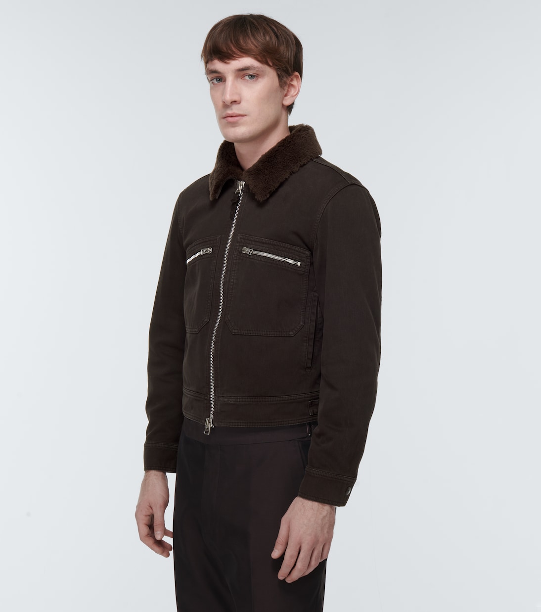 Chaqueta Bedford de pana con borrego sintético | Tom Ford