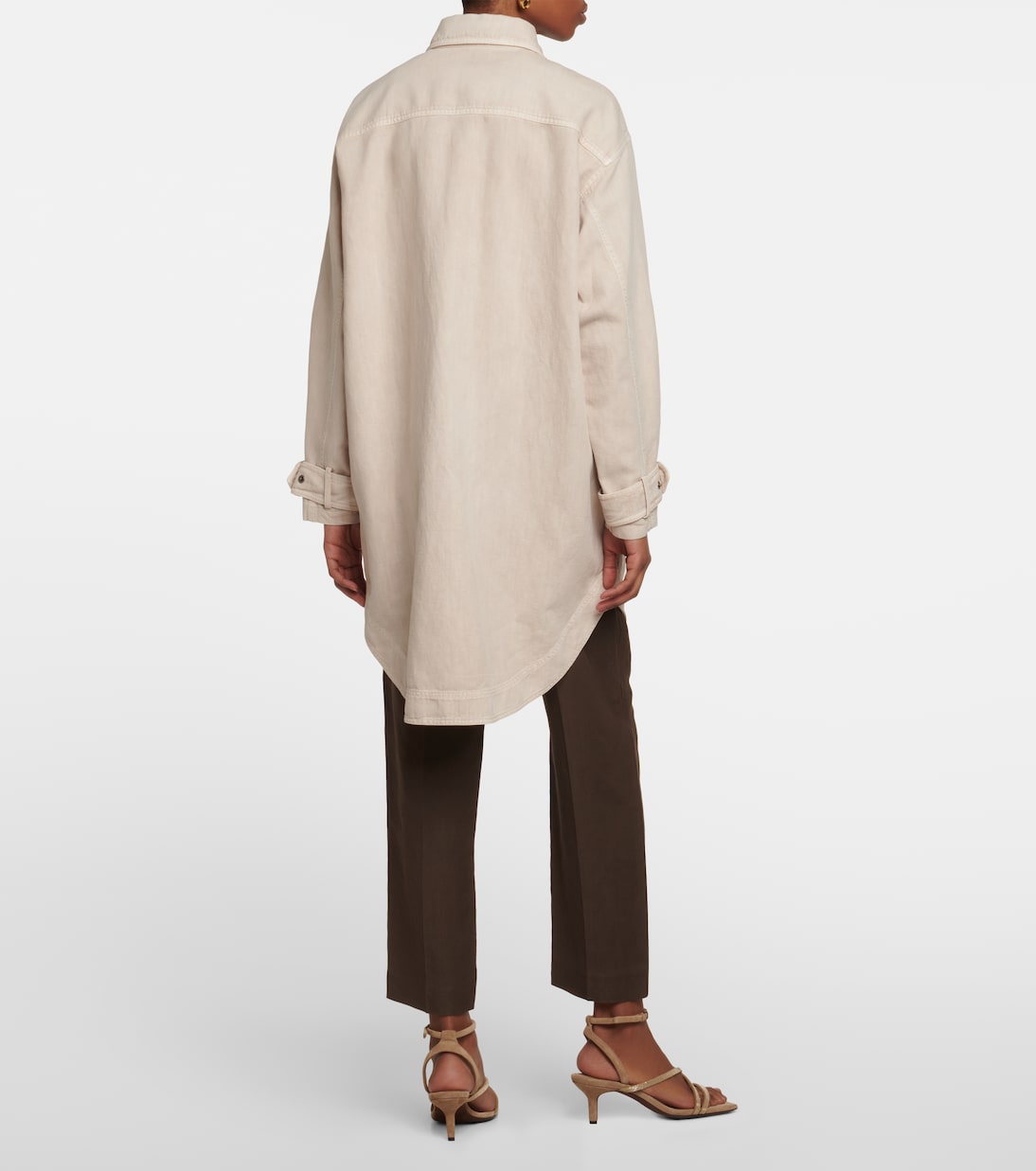 Hemdjacke aus Baumwolle und Leinen | Brunello Cucinelli