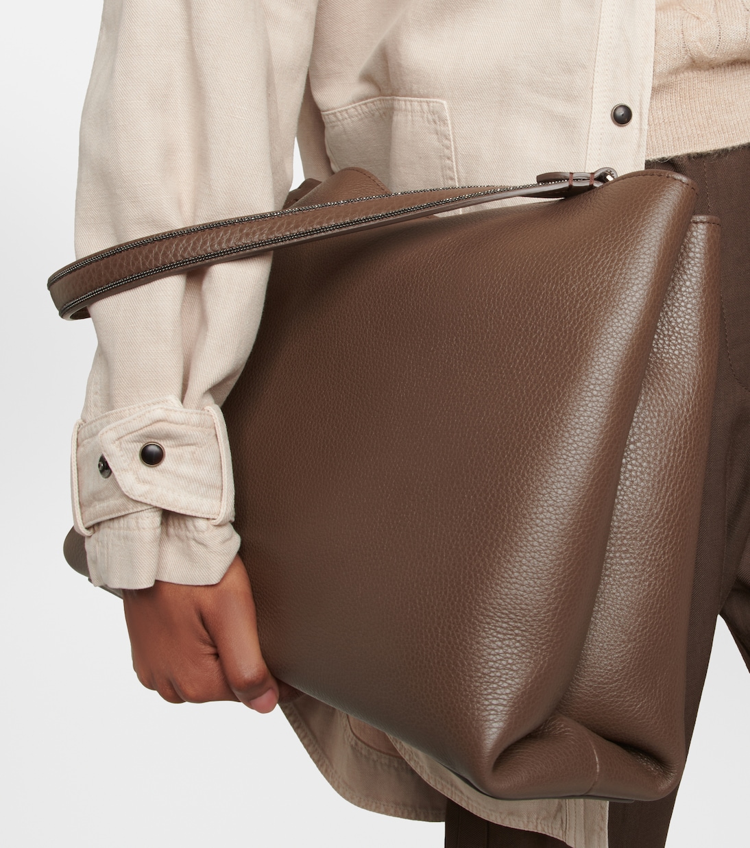Hemdjacke aus Baumwolle und Leinen | Brunello Cucinelli
