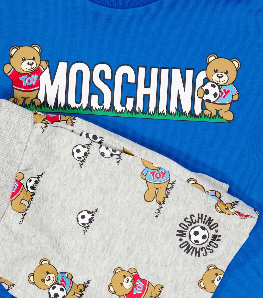 Baby - T-shirt e shorts in cotone con stampa | Moschino Kids