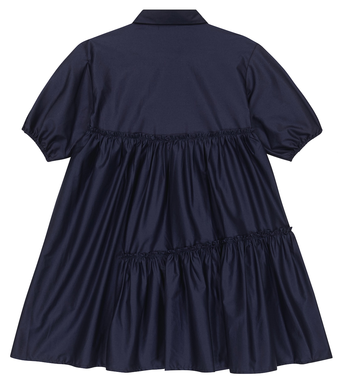 Tiered cotton-sateen shirt dress | Il Gufo